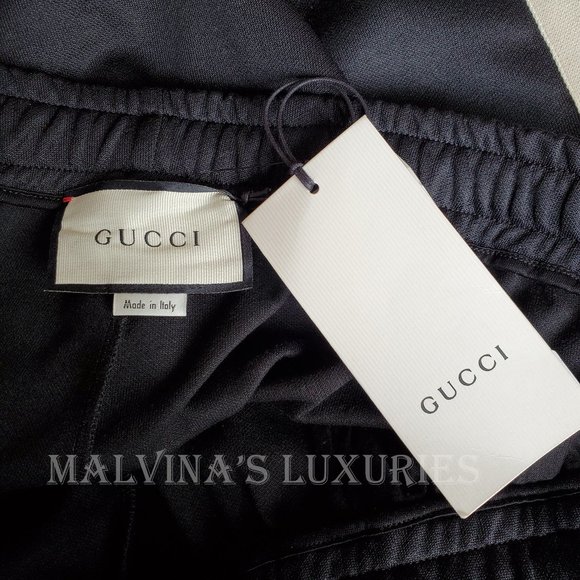 GUCCI PANTS MENS TRACK LOGO LOUNGE TROUSERS WEB TECH sz XXXL - Picture 11 of 16